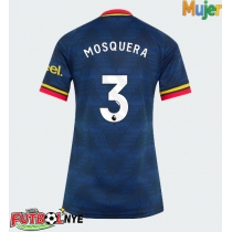Camiseta Arsenal Cristhian Mosquera #3 Visitante Equipación para mujer 2026-27 manga corta